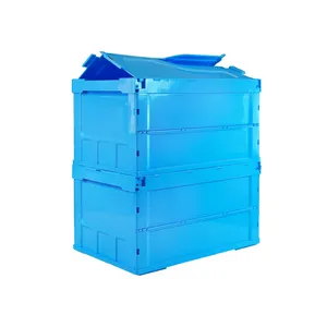 75L Turnover Stackable Crate Storage Moving Plastic Collapsible Boxes