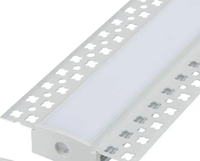 Solution d'éclairage minimaliste, bande LED, profilé en aluminium en forme de U, kit de profilés en aluminium
