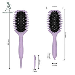 Private Label Eco Friendly Curl Defining <strong>Brush</strong> Curly Hair <strong>Brush</strong> Boar Bristle Styling Hairbrush For Detangling - Product Image 2
