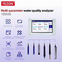 Registrador de Datos de Calidad del Agua Portátil Multicanal y Multiparámetro RS485/4-20mA Yezon 6550 para PH/DO/Conductividad/Turbidez