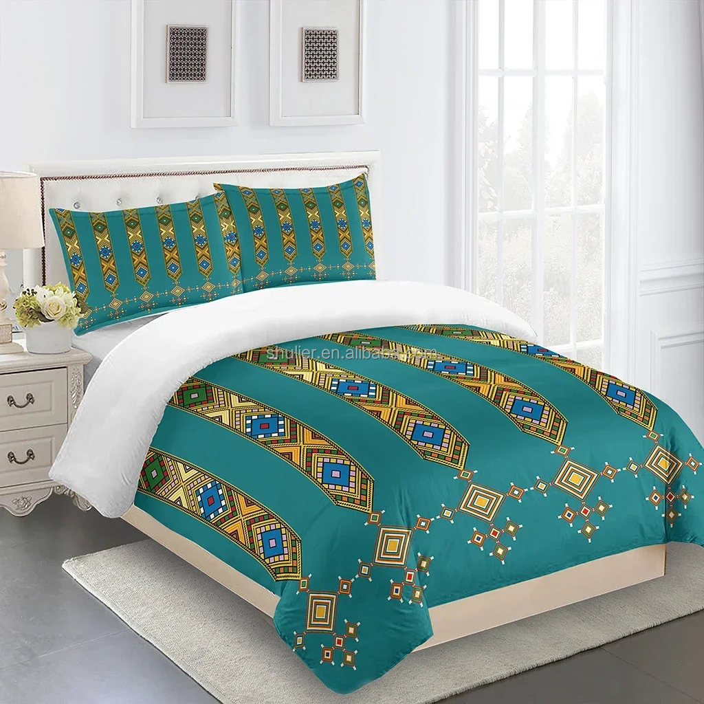 3D005(2 pillow covers and 1 Duvet cover)