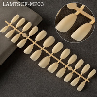 Nuevo lanzamiento Matte Short Coffin Press en las uñas Alta calidad 24PCs Puntas de uñas artificiales