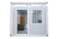 Maison conteneur pliable à deux étages avec panneaux sandwich, bureau mobile modulaire en kit