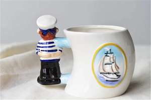 Tasse à café en céramique peinte à la main, gaufrage 3D, artisanaux, de <span class=keywords><strong>voyage</strong></span>, Souvenir, Collection cadeau 12 onces - Product Image 3