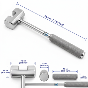 Instrumentos Médicos Al-Mida, Martillo Ortopédico de Acero Inoxidable de 18.5 Pulgadas, Herramienta Quirúrgica Manual con Certificación CE para Uso Veterinario - Product Image 5