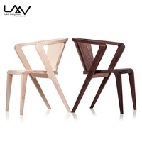 Confort moderne élégant en bois massif de frêne dinant la chaise accoudoir chaise pour restaurant hôtel salon
