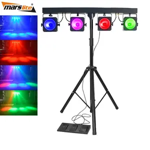 Marslite stage effect light RGB 3in1 led 4 par system kit par can light for stage dj party equipment