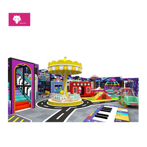 Kommerzieller Indoor-Kinderspielplatz aus Kunststoff mit Hüpfburg, Bällebad, Trampolin und Schutznetz - Product Image 2