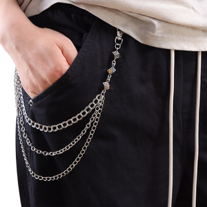 Stainless Steel Multi Layer Pants <b>Chain</b> Hip Hop Waist <b>Chain</b> For Adults - Product Image 1