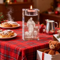 Edler K9 Kristall-Kerzenhalter Luxuriöser Klarglas-Kerzenständer Moderne Hochzeitstisch-Dekoration Wohnungsdekoration Souvenir Geschenk
