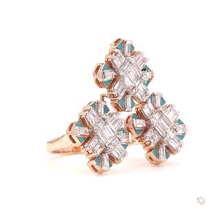 Hermoso Anillo de Diamantes de Oro para Mujer, Joyería Fina, Brillo Real, Clásico y Elegante, Regalo de Boda o Compromiso - Product Image 4