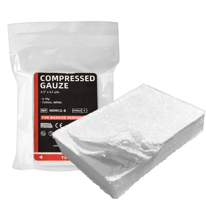 4,5 ''x 4,1 Yds 6-lagige Z-fach Combat Compressed Gaze Sterile Erste-Hilfe-Gaze für Notfall-Wund verband, Tactical <span class=keywords><strong>Battlefield</strong></span> - Product Image 4