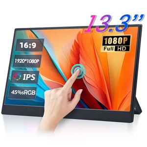 Màn hình cảm ứng màn hình di động 13.3 inch, USB C Màn hình chơi game với máy tính để bàn đứng cho máy tính xách tay máy tính điện thoại thứ hai/mở rộng màn hình - Product Image 1