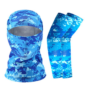 Outdoor Sun Protection Ice Silk Sleeves And Face Mask Set Breathable High Elasticity Cycling Gear Multi Functional - Product Image 4