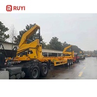 Semi-remorque grue squelette autochargeuse de 37 tonnes, grue latérale, 3 essieux, 20 pieds, 40 pieds, grue squelette hydraulique