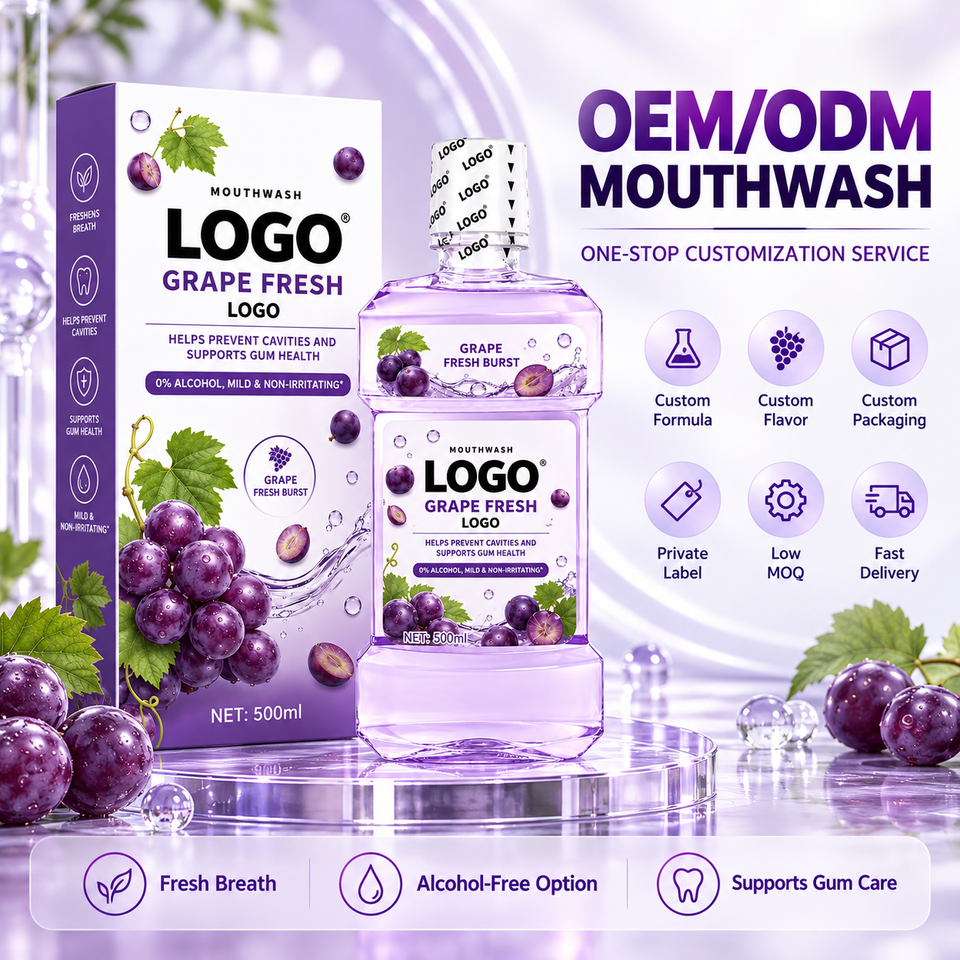 High-quality Custom Formulated Grape Flavored Mouthwash Eliminates Oral ...
