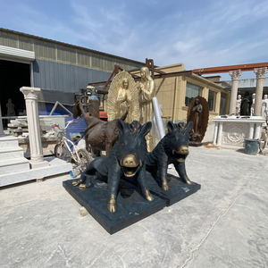 Art métallique personnalisé, statues d'animaux en cuivre grandeur nature, cerf, cheval, sculptures en bronze pour jardin, statue de renne en bronze coulé pour l'extérieur, à vendre - Product Image 3