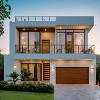 Villa préfabriquée de luxe prête à l'emploi – Maisons modernes de luxe, mini-maisons préfabriquées, panneaux sandwich ignifuges, résistance au feu 4 heures, construction rapide
