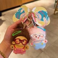 Zhuoyou Crazy Baby Petite poupée en peluche, mignonne et originale, avec cheveux bouclés, porte-clés, pendentif de sac unisexe distinctif, rembourrée en coton PP, 11-30CM, pour fête
