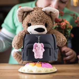 2025 personnalisé <span class=keywords><strong>Mini</strong></span> jouets en peluche série de poche peluche porte-clés 12cm hauteur coton tissu brodé PP coton remplissage - Product Image 3