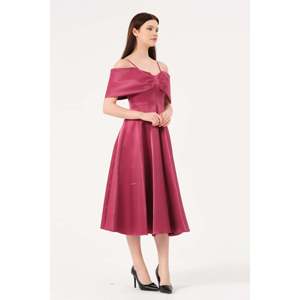 Haut décontracté pour femme DANS, couleur prune unie, col rond et manches longues, épaisseur standard, coupe classique pour toutes les saisons - Product Image 2