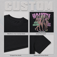 Camiseta de manga corta de algodón puro de 315g, estilo urbano americano, hecha a medida, versátil para hombres y mujeres
