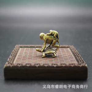 Brass Monkey <b>Ornament</b> Feng Shui Desk Decor Home Office Gift For Wealth And Prosperity - Product Image 3