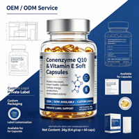 Gélules de CoQ10 400mg à haute absorption OEM ODM avec Vitamine E, Huile de Son de Riz et D-alpha Tocophérol pour la Santé Cardiaque – Capsules Personnalisées