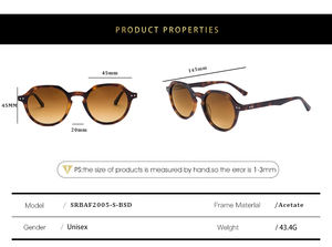 2024 lujo Premium personalización gruesa moda Gafas Sol marca gafas de sol diseñador acetato gafas de sol para mujeres - Product Image 2