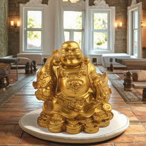 Bouddha d'or ange ornements en résine Feng Shui bouddhisme jouets de jardin jeu de sable outils de sable boîte d'équipement jeu de sable psychologique - Product Image 1