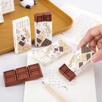 Gommes en caoutchouc souple en gros à prix abordable, design en forme de chocolat, pour enfants, fournitures scolaires, gommes mignonnes, aide aux devoirs