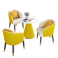 Ensemble de table et chaise de bureau de luxe moderne Combinaison roche légère pour négociation d'entreprise Hôtel Salle à manger École pour chambre à coucher Mobilier