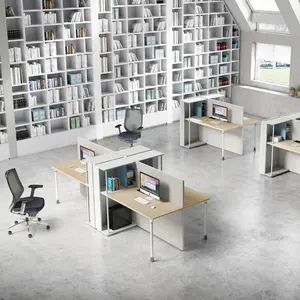 Современные модульные офисные перегородки, открытое Офисное рабочее место, стол для персонала, офисная мебель, деревянный шпон, современный стиль, 25-30 дней
