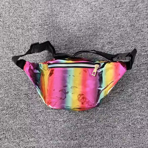 Nouveau holographique <span class=keywords><strong>banane</strong></span> hanche Bum Zip taille sacs femmes ceinture <span class=keywords><strong>sac</strong></span> pour filles Fanny Pack hologramme taille <span class=keywords><strong>sac</strong></span> Laser PU plage voyage - Product Image 5