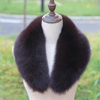 Col en vraie fourrure de renard pour femme, châle d'hiver et cache-cou, écharpe annulaire en fourrure de renard naturelle, 75 cm de long