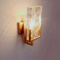 Lampe murale en cristal de fer LED JYLIGHTING avec design moderne finition dorée pour la décoration intérieure du salon