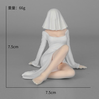 Figura de PVC de la Serie Chica Fantasma Blanca, Modelo de Halloween, Estatua de Belleza, Figura de Chica Hermosa con Vestido de Sirena, Adorno Unisex