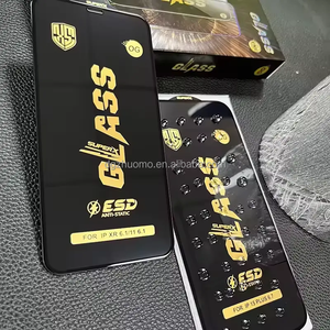 ใหม่ตัวป้องกันหน้าจอโทรศัพท์แบบโค้งกระจกเทมเปอร์ใสพิเศษป้องกันไฟฟ้าสถิตย์สำหรับ <span class=keywords><strong>iPhone</strong></span> 14 15 16 <span class=keywords><strong>PRO</strong></span> <span class=keywords><strong>MAX</strong></span> 12 <span class=keywords><strong>13</strong></span> MINI - Product Image 2