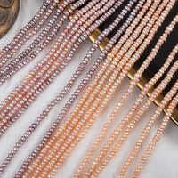 Perles d'eau douce naturelles orange/violettes, forme baroque, grade AA, 3,5-4 mm, longueur 36 cm, 120 pièces, pour la fabrication de bijoux