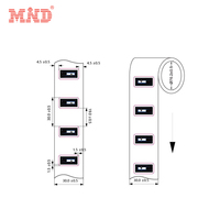 Impression personnalisée Autocollant NFC NTAG 213 Mini rouleau de papier intelligent Étiquette d'étiquette d'autocollant NFC Rfid