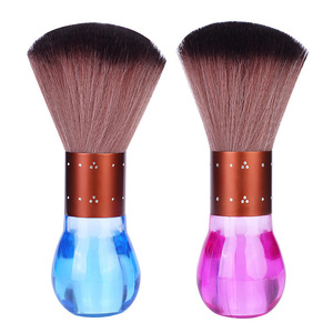Crystal Handle Soft Bristle Hair <b>Brush</b> Blue And Pink Oval Shape For Hair Care Styling - Product Image 1