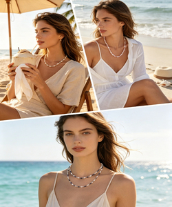 Collar de Perlas TeoWaki con Lapislázuli y Cristales, Ajustable, Elegante, de Perlas de Agua Dulce, Regalo de Joyería para Mujer o <span class=keywords><strong>Novia</strong></span> - Product Image 6