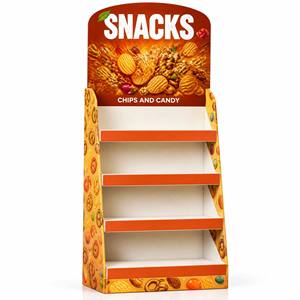 Présentoir en carton pour snacks, chips, bonbons et noix – Présentoir de comptoir portable, montage facile pour magasin de détail - Product Image 2