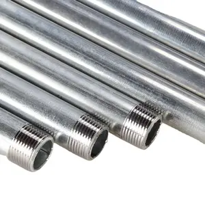 construction steel pipe for Half Inch Black steel 15mm Threaded Plumb Threaded Hot dip galvanized carbon welded steel pipes