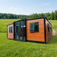 Maison Modulaire Préfabriquée de Luxe Mobile, 2-3 Chambres, Maisonnette Préfabriquée Portable, Conteneur Extensible 20ft 40ft