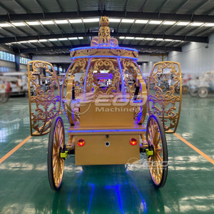 Chariot de princesse électrique Cendrillon en forme de citrouille, prix d'usine, pour mariage, carrosse royal Cendrillon - Product Image 6