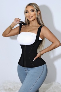 X-hình dạng xương thép tâng bốc giảm béo lưới dây kéo căng cao cộng với móc và mắt Colombian fajas huấn luyện viên eo tốt nhất cho phụ nữ - Product Image 2