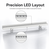 Projecteur mural LED RGBW DMX512 personnalisé pour extérieur avec effet de lavage mural uniforme pour façade de bâtiment, pont, éclairage architectural