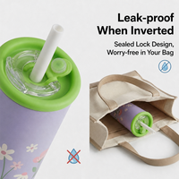 Gourde isotherme esthétique OEM en acier inoxydable, portable, sans BPA, pour enfants et étudiants