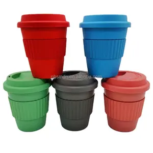 Environmentally Friendly Biodegradable Bamboo Fiber Coffee Cup Straw Water Cup RPET Plastic Coffee Cup